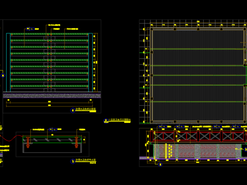  室外防腐木景观平台CAD详图 