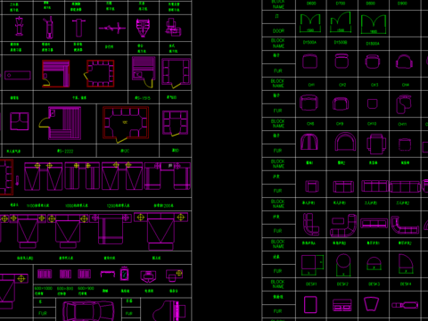  室内软装装修CAD图库 