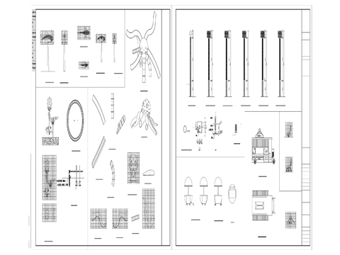  游乐场 游乐设备cad图库 