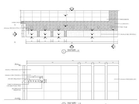  现代入口景墙节点大样图 