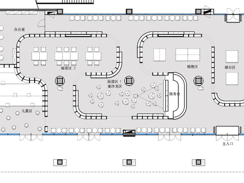  图书馆平面CAD施工图 