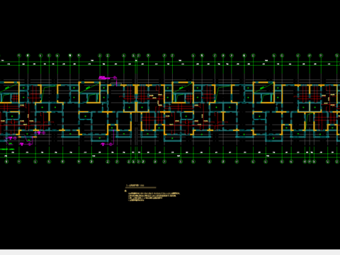  住宅基础平面结构cad施工图 