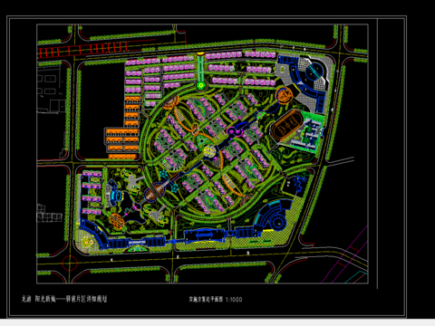  小区规划cad平面图 