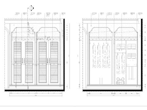  卧室衣柜及厨房壁柜等cad大样图 