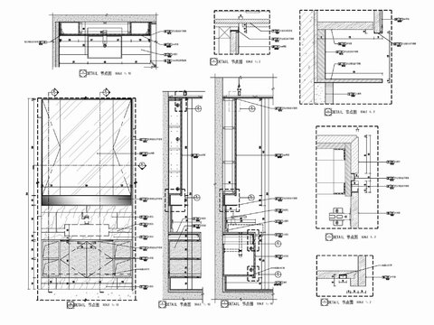 卫生间洗手台施工cad大样图 