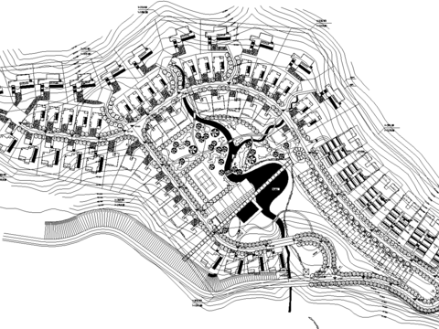 小區(qū)規(guī)劃cad建筑圖紙 