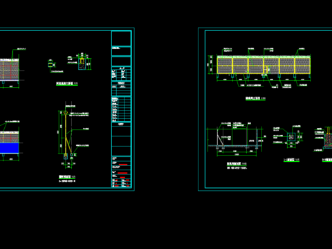  外巡逻隔离网CAD施工图 