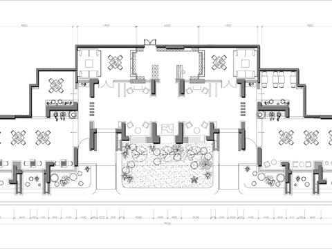  400㎡棋牌休闲会所cad平面图 