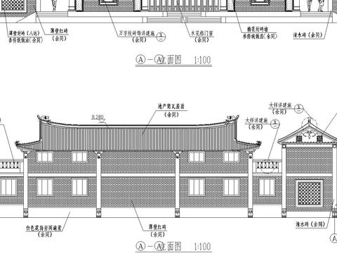  江南安息堂CAD施工圖 