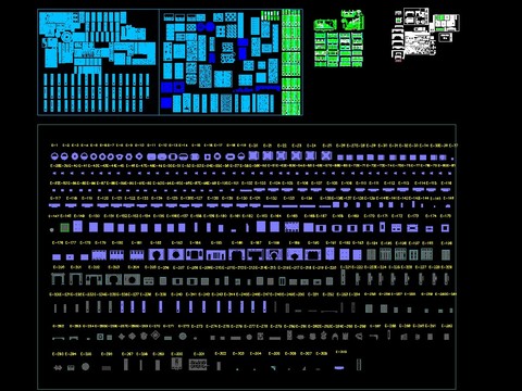  中式古典花格cad图库 