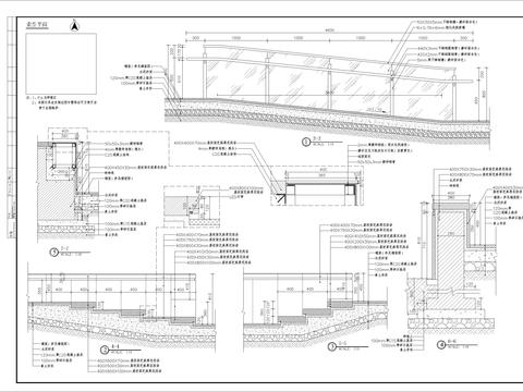  台阶及无障碍坡道细部CAD施工图 