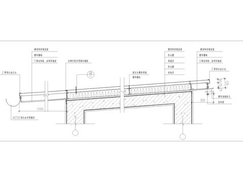  排屋彩钢屋面cad详图 