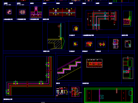  玻璃类大样详解CAD 