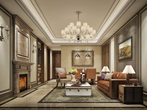  葛亚曦+牧笛上海绿地启东三期DS2户型样板间丨效果图+施工图+物料+软装方案 