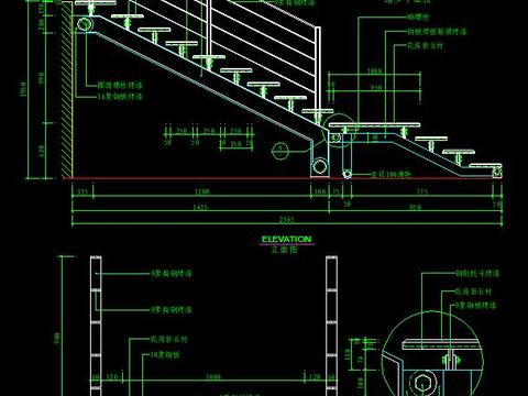  楼梯楼梯CAD节点大样 