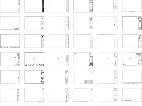  个性创意图框cad图库 