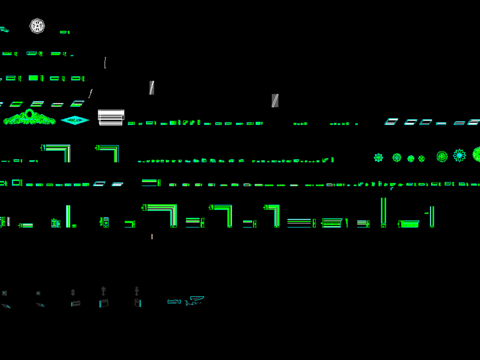  线脚欧式雕花样式CAD图库 