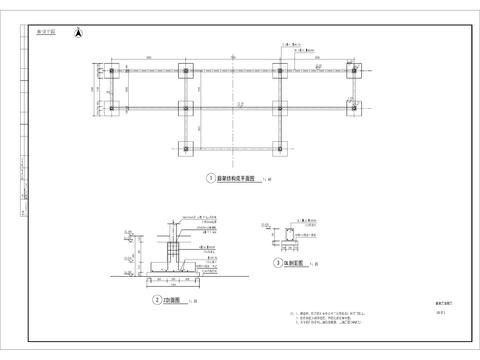  金属廊架cad大样图 