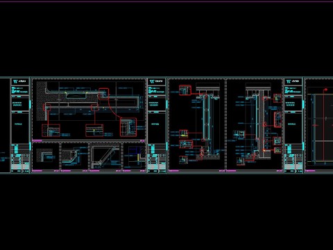  三居室下叠别墅装修设计施工图 