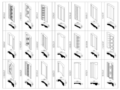  经、组、异线板cad图库 