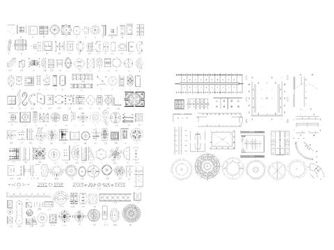  CAD图块各式顶面 