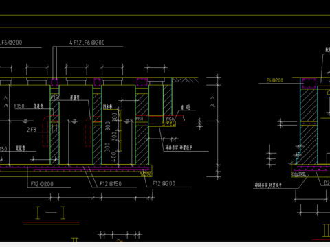  砖砌化粪池节点大样图 