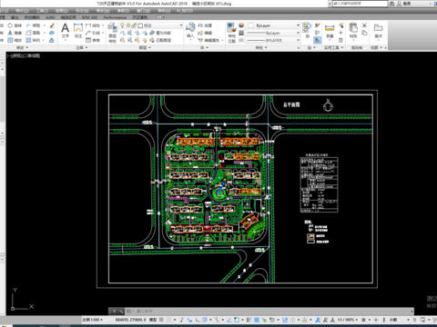  小区环境规划景观cad平面图 