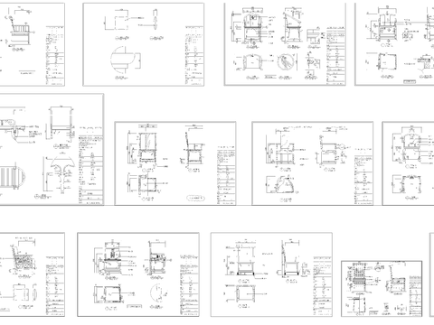  新中式椅子图库cad施工图 