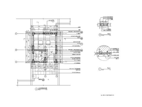  现代入口岗亭cad大样图 