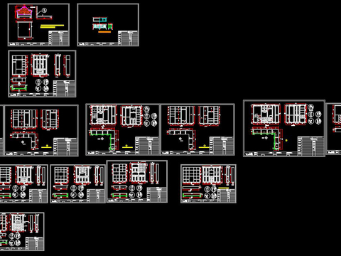 全屋实木定制产品cad图库 