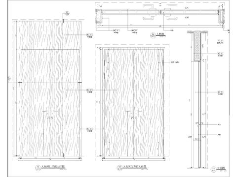  中式门cad大样图 