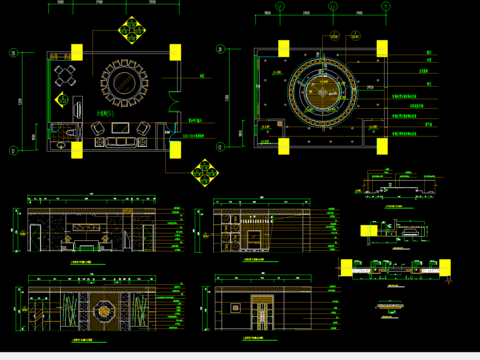  餐厅包间CAD施工图 