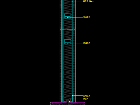  轻钢龙骨墙节点图CAD施工图 