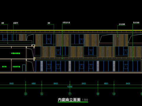  建筑外立面cad施工圖 