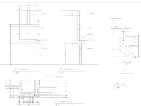  新古典客厅墙身角线cad大样 