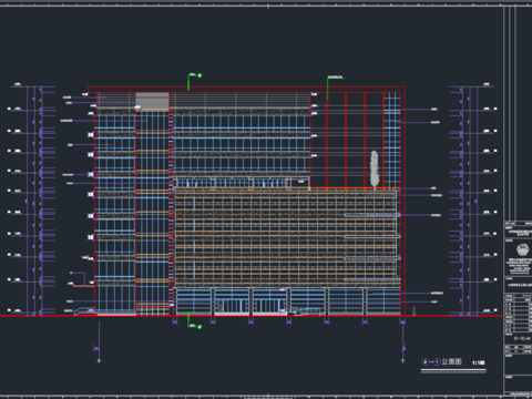  移動(dòng)辦公樓建筑cad施工圖 