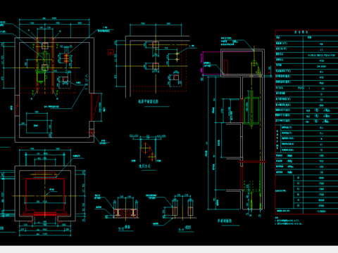  高楼电梯客梯CAD施工图 