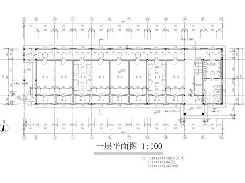  某中學(xué)學(xué)生公寓樓cad施工圖 