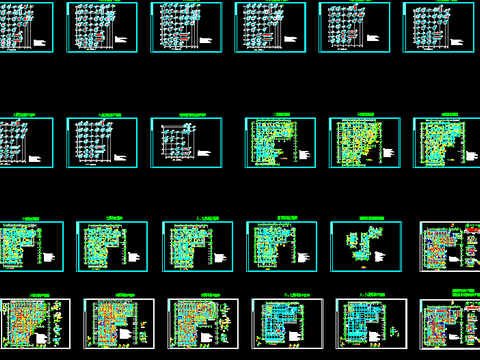  医院病房平面规划cad施工图 