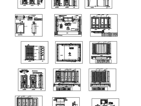  整木墙板CAD大样图 