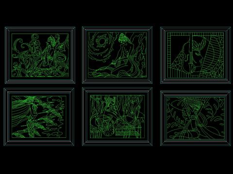  中国画设计cad施工图 