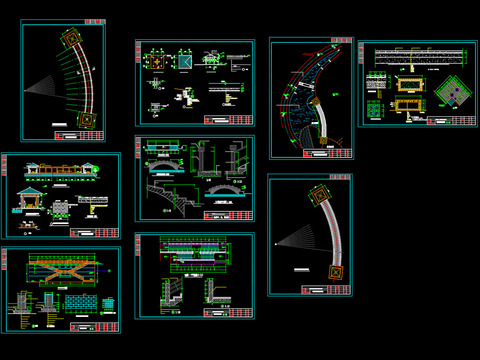  玉湖山庄园林cad施工图 