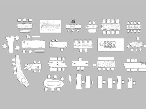  茶桌茶台CAD图库 