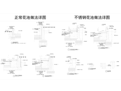  7花池做法详图cad大样图 