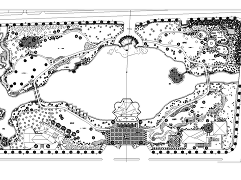  公園景觀cad圖紙 