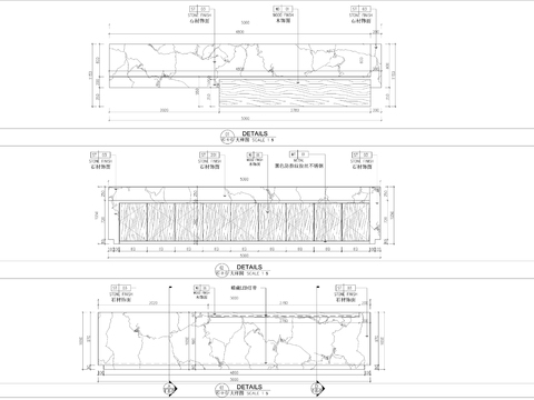  水吧台平cad立面图 