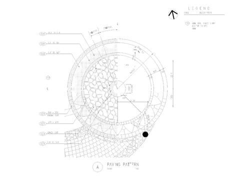  铺装 道路拼花详图剖面图cad图库 