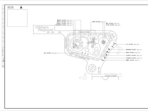  儿童游乐场物料用品CAD施工图 