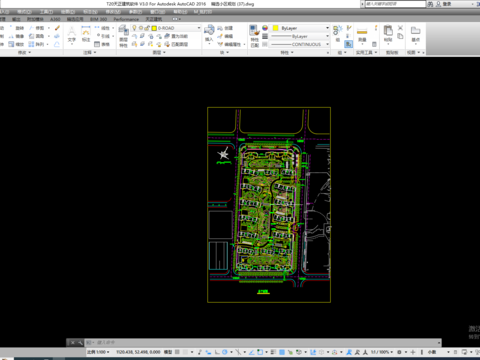  小区环境规划景观cad平面图 