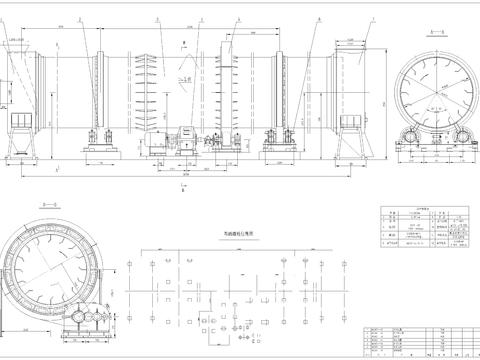  烘干机CAD机械图节点大样 